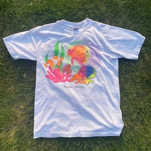 Vintage Tulsum Mexico Neon Fish Tshirt